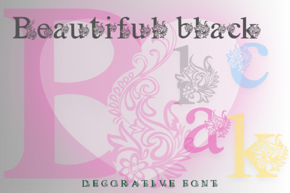 Beautiful Black: Where Floral Detail Meets Serif Sophistication