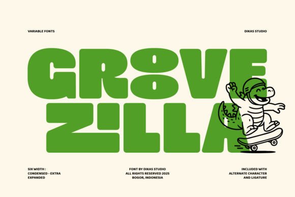 DKS Groovezilla Regular: A Retro Bold Font for Modern Designers
