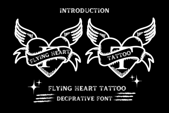 Flying Heart Tattoo: A Creative Font for Bold Ideas