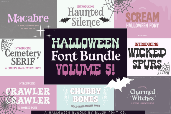 Halloween Bundle Volume 5: 8 Fonts to Elevate Your Spooky Designs