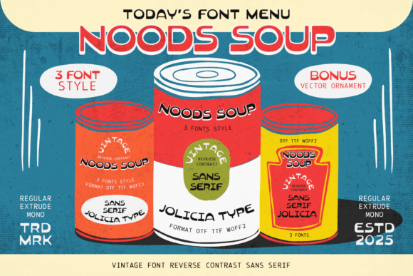 Noods Soup: Retro Charm for Modern Design