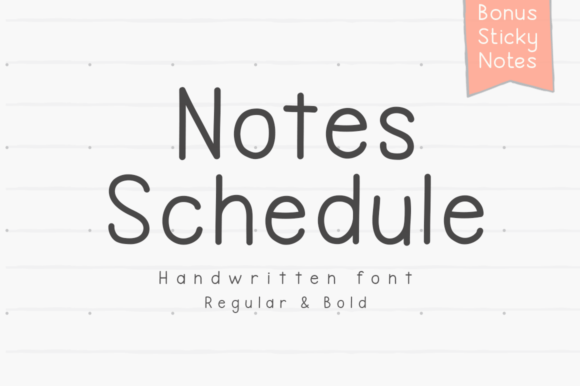 Notes Schedule: A Handwritten Font for Authentic Design