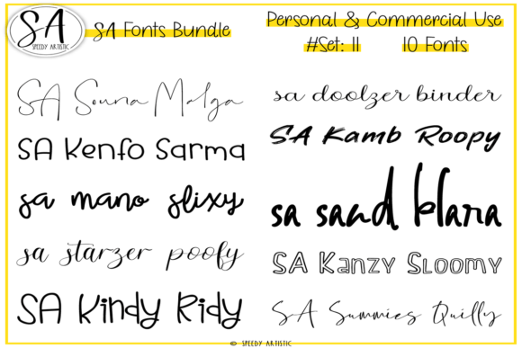 Script and Handwritten Bundle 11: 10 Fonts for Authentic Design