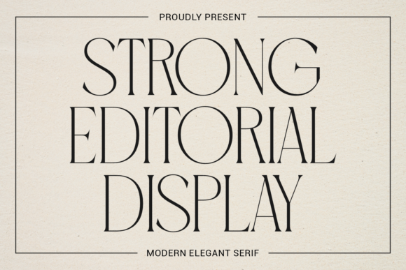 Strong Editorial Display: The High-Contrast Serif for Bold Statements