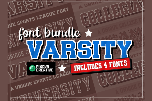 Varsity College Sport Bundle: Four Fonts, Endless Team Spirit